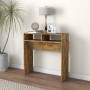 Konsolentisch aus geräuchertem Eichensperrholz, 78 x 30 x 80 cm von vidaXL, Seitentische - Ref: Foro24-815936, Preis: 34,11 €...