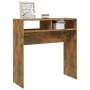 Konsolentisch aus geräuchertem Eichensperrholz, 78 x 30 x 80 cm von vidaXL, Seitentische - Ref: Foro24-815936, Preis: 34,11 €...