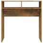 Smoked oak plywood console table 78x30x80 cm by vidaXL, Side tables - Ref: Foro24-815936, Price: 34,11 €, Discount: %