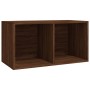 Braune Vinyl-Schallplattenbox aus Sperrholz, 71 x 34 x 36 cm von vidaXL, CD- und DVD-Speicher - Ref: Foro24-815254, Preis: 53...