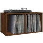 Caja para discos de vinilo contrachapado marrón 71x34x36 cm