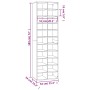 Brown oak plywood shoe rack 54x34x183 cm by vidaXL, Shoe racks and shoe organizers - Ref: Foro24-815302, Price: 151,96 €, Dis...