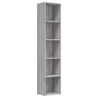 Sonoma gray plywood shelving 40x30x189 cm by vidaXL, Bookcases and shelves - Ref: Foro24-815436, Price: 76,35 €, Discount: %