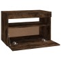 Muebles de TV con luces LED 2 uds roble ahumado 60x35x40 cm de vidaXL, Muebles TV - Ref: Foro24-815679, Precio: 75,17 €, Desc...