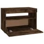 Muebles de TV con luces LED 2 uds roble ahumado 60x35x40 cm de vidaXL, Muebles TV - Ref: Foro24-815679, Precio: 70,46 €, Desc...