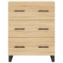 Aparador alto madera contrachapada color roble 69,5x34x180 cm