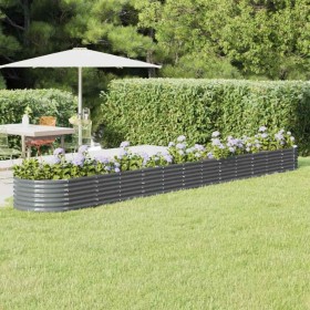 Jardinera arriate acero galvanizado antracita 512x80x36 cm