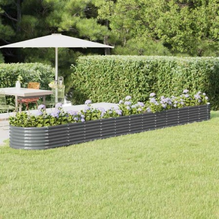 Jardinera arriate acero galvanizado antracita 512x80x36 cm