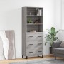 Aparador alto madera contrachapada gris sonoma 69,5x34x180 cm
