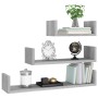 Sonoma grau Holzwerkstoff Wandregale 3 Stück von vidaXL, Regale und Regale - Ref: Foro24-815262, Preis: 20,52 €, Rabatt: %