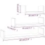 Estantes de pared 3 unidades madera de ingeniería gris Sonoma de vidaXL, Estantes y estanterías - Ref: Foro24-815262, Precio:...