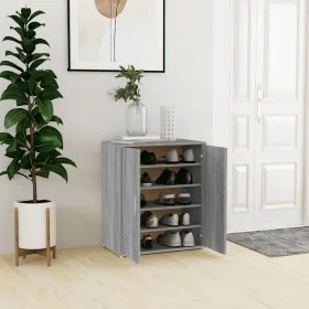 Sonoma gray plywood shoe rack 60x35x70 cm by vidaXL, Shoe racks and shoe organizers - Ref: Foro24-816009, Price: 77,69 €, Dis...