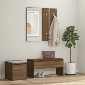 Flurmöbelset aus braunem Eichensperrholz von vidaXL, Kleiderschränke - Ref: Foro24-3120196, Preis: 110,82 €, Rabatt: %