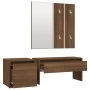 Flurmöbelset aus braunem Eichensperrholz von vidaXL, Kleiderschränke - Ref: Foro24-3120196, Preis: 110,82 €, Rabatt: %