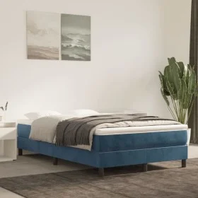 Dunkelblaue Taschenfederkernmatratze aus Samt, 120 x 200 x 20 cm von vidaXL, Matratzen - Ref: Foro24-347772, Preis: 192,23 €,...