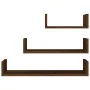 Wall shelves 3 units brown oak engineered wood by vidaXL, Shelves and shelves - Ref: Foro24-815263, Price: 18,50 €, Discount: %