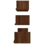 Wandregale, 3 Einheiten, braunes Eichenholzwerkstoff von vidaXL, Regale und Regale - Ref: Foro24-815263, Preis: 17,99 €, Raba...
