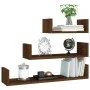 Wall shelves 3 units brown oak engineered wood by vidaXL, Shelves and shelves - Ref: Foro24-815263, Price: 18,50 €, Discount: %