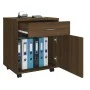 Radschrank aus braunem Eichensperrholz, 45 x 38 x 54 cm von vidaXL, Schließfächer und Lagerschränke - Ref: Foro24-815965, Pre...
