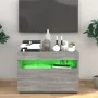 TV cabinet with LED lights Sonoma gray 60x35x40 cm by vidaXL, TV Furniture - Ref: Foro24-815680, Price: 52,03 €, Discount: %