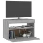 TV cabinet with LED lights Sonoma gray 60x35x40 cm by vidaXL, TV Furniture - Ref: Foro24-815680, Price: 52,03 €, Discount: %
