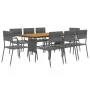 9-piece synthetic rattan garden dining set in gray color. by vidaXL, Garden sets - Ref: Foro24-3120113, Price: 425,84 €, Disc...