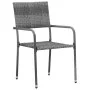 9-piece synthetic rattan garden dining set in gray color. by vidaXL, Garden sets - Ref: Foro24-3120113, Price: 425,84 €, Disc...