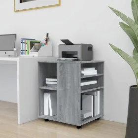 Sonoma grau Sperrholz Kleiderschrank auf Rollen 60x53x72 cm von vidaXL, Schließfächer und Lagerschränke - Ref: Foro24-815970,...