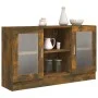 Vitrine aus geräuchertem Eichensperrholz, 120 x 30,5 x 70 cm von vidaXL, Sideboards - Ref: Foro24-815627, Preis: 84,83 €, Rab...