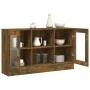 Vitrine aus geräuchertem Eichensperrholz, 120 x 30,5 x 70 cm von vidaXL, Sideboards - Ref: Foro24-815627, Preis: 84,83 €, Rab...