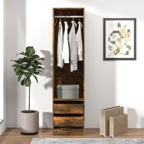 Smoked oak plywood cabinet with drawers 50x50x200 cm by vidaXL, Wardrobes - Ref: Foro24-815348, Price: 180,41 €, Discount: %