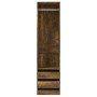 Armario con cajones contrachapado roble ahumado 50x50x200 cm de vidaXL, Armarios roperos - Ref: Foro24-815348, Precio: 182,73...