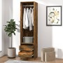 Armario con cajones contrachapado roble ahumado 50x50x200 cm de vidaXL, Armarios roperos - Ref: Foro24-815348, Precio: 182,73...