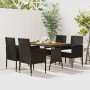 5-teiliges Garten-Ess-Set aus schwarzem synthetischem Rattan von vidaXL, Gartensets - Ref: Foro24-3120098, Preis: 344,00 €, R...