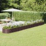 Jardinera arriate acero galvanizado marrón 620x80x36 cm