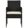 Juego de comedor de jardín 5 piezas ratán sintético negro de vidaXL, Conjuntos de jardín - Ref: Foro24-3120098, Precio: 343,17 €