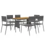 Garden dining set 7 pieces gray synthetic rattan by vidaXL, Garden sets - Ref: Foro24-3120103, Price: 344,35 €, Discount: %