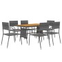 Juego de comedor de jardín 7 piezas ratán sintético gris de vidaXL, Conjuntos de jardín - Ref: Foro24-3120103, Precio: 371,62 €
