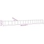 Jardinera arriate acero galvanizado antracita 620x80x36 cm