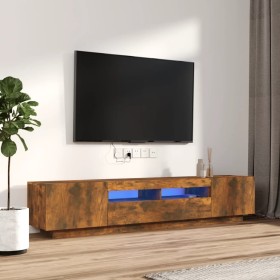 TV-Möbel-Set mit LEDS 2 Stück Räuchereiche Sperrholz von vidaXL, TV-Möbel - Ref: Foro24-3120170, Preis: 104,06 €, Rabatt: %