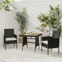 Garden dining set 3 pieces black synthetic rattan by vidaXL, Garden sets - Ref: Foro24-3120088, Price: 188,16 €, Discount: %
