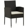 Garden dining set 3 pieces black synthetic rattan by vidaXL, Garden sets - Ref: Foro24-3120088, Price: 188,16 €, Discount: %