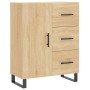 Aparador alto madera contrachapada color roble 69,5x34x180 cm