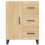 Aparador alto madera contrachapada color roble 69,5x34x180 cm