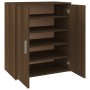 Mueble zapatero madera contrachapada roble marrón 60x35x70 cm