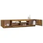 TV-Möbel-Set mit LEDS 2 Stück Räuchereiche Sperrholz von vidaXL, TV-Möbel - Ref: Foro24-3120170, Preis: 102,80 €, Rabatt: %