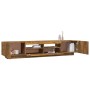 TV-Möbel-Set mit LEDS 2 Stück Räuchereiche Sperrholz von vidaXL, TV-Möbel - Ref: Foro24-3120170, Preis: 104,06 €, Rabatt: %