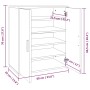 Mueble zapatero madera contrachapada roble marrón 60x35x70 cm