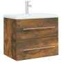 Smoked oak plywood bathroom cabinet with sink by vidaXL, bathroom vanities - Ref: Foro24-3120179, Price: 155,55 €, Discount: %