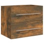 Smoked oak plywood bathroom cabinet with sink by vidaXL, bathroom vanities - Ref: Foro24-3120179, Price: 155,55 €, Discount: %
